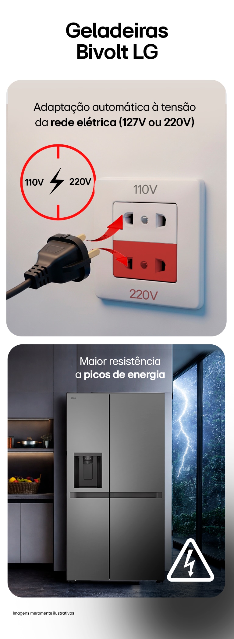 Geladeiras Bivolt LG