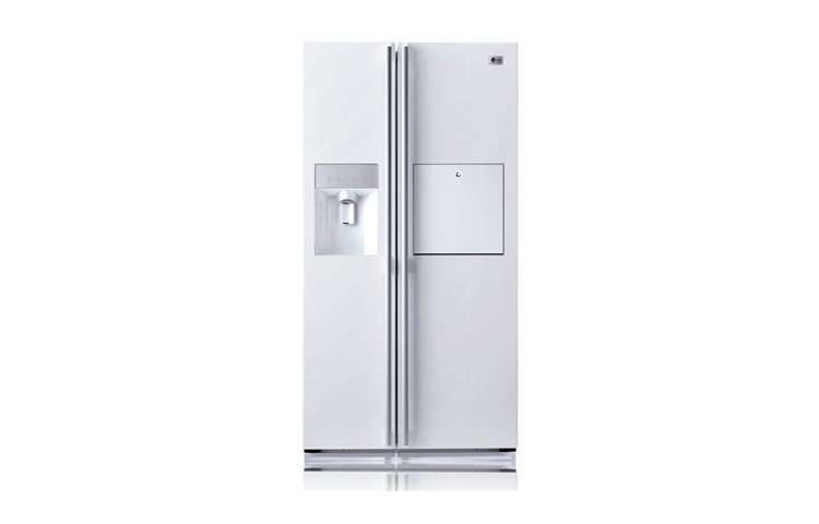 Vista frontal de Refrigerador Side by Side LG Branco GC-P213BVK(1)