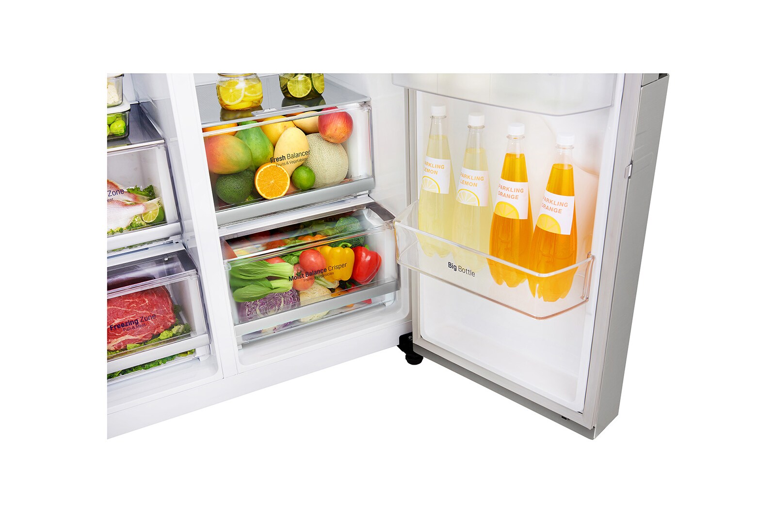 LG Geladeira Side by Side InstaView Door-in-Door™ 601 litros 220V com Hygiene Fresh+™, GC-X247CSA1