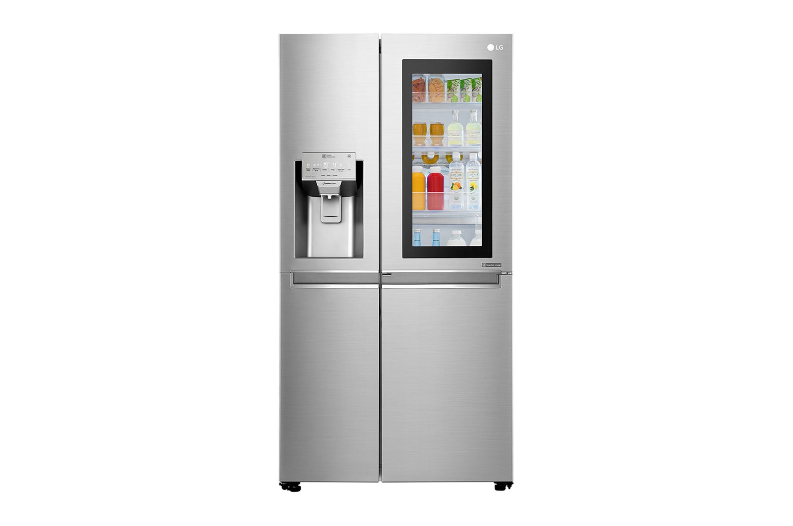 Vista frontal de Geladeira Smart LG Side by Side InstaView™ Door-in-Door™ 601 litros - Motor Inverter GC-X247CSB1