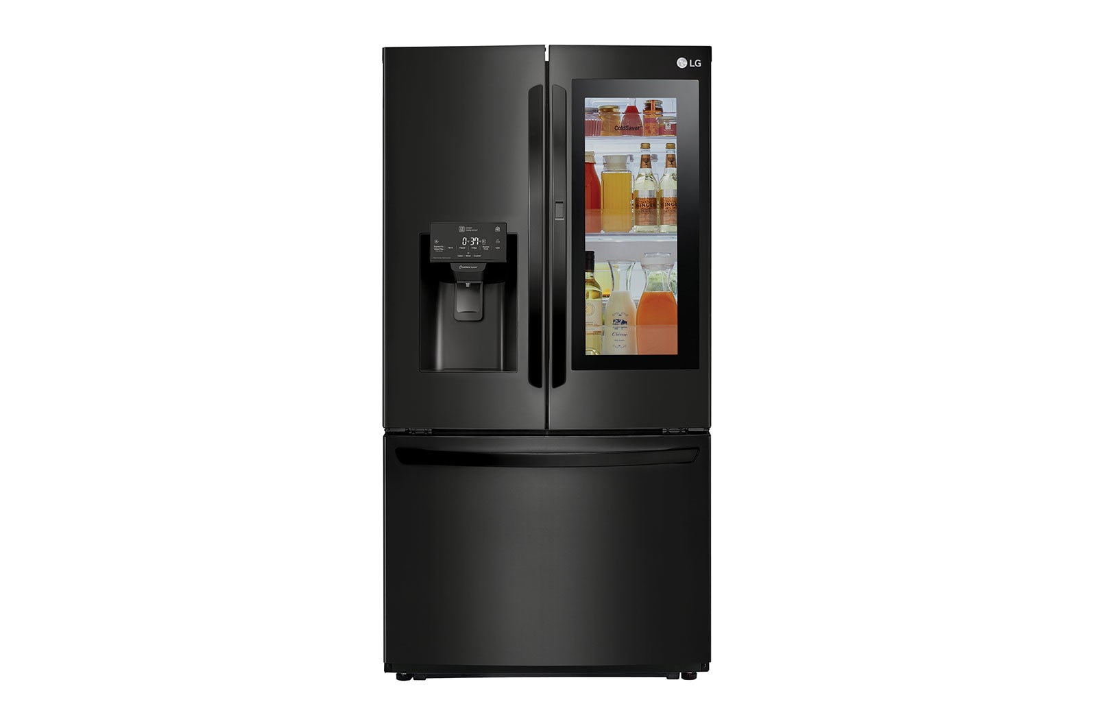 Vista frontal de Geladeira Smart LG French Door InstaView™ Door-in-Door™ 525 litros - GR-X228NMSM - Motor Inverter GR-X228NMSM