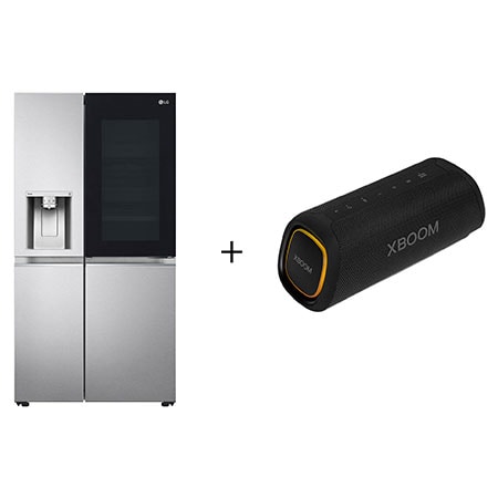 Combo Geladeira Smart LG Side by Side InstaView Craft Ice UVnano 598 litros 127V + Caixa de Som Portátil LG XBOOM Go XG7 - X257HS.XG7S