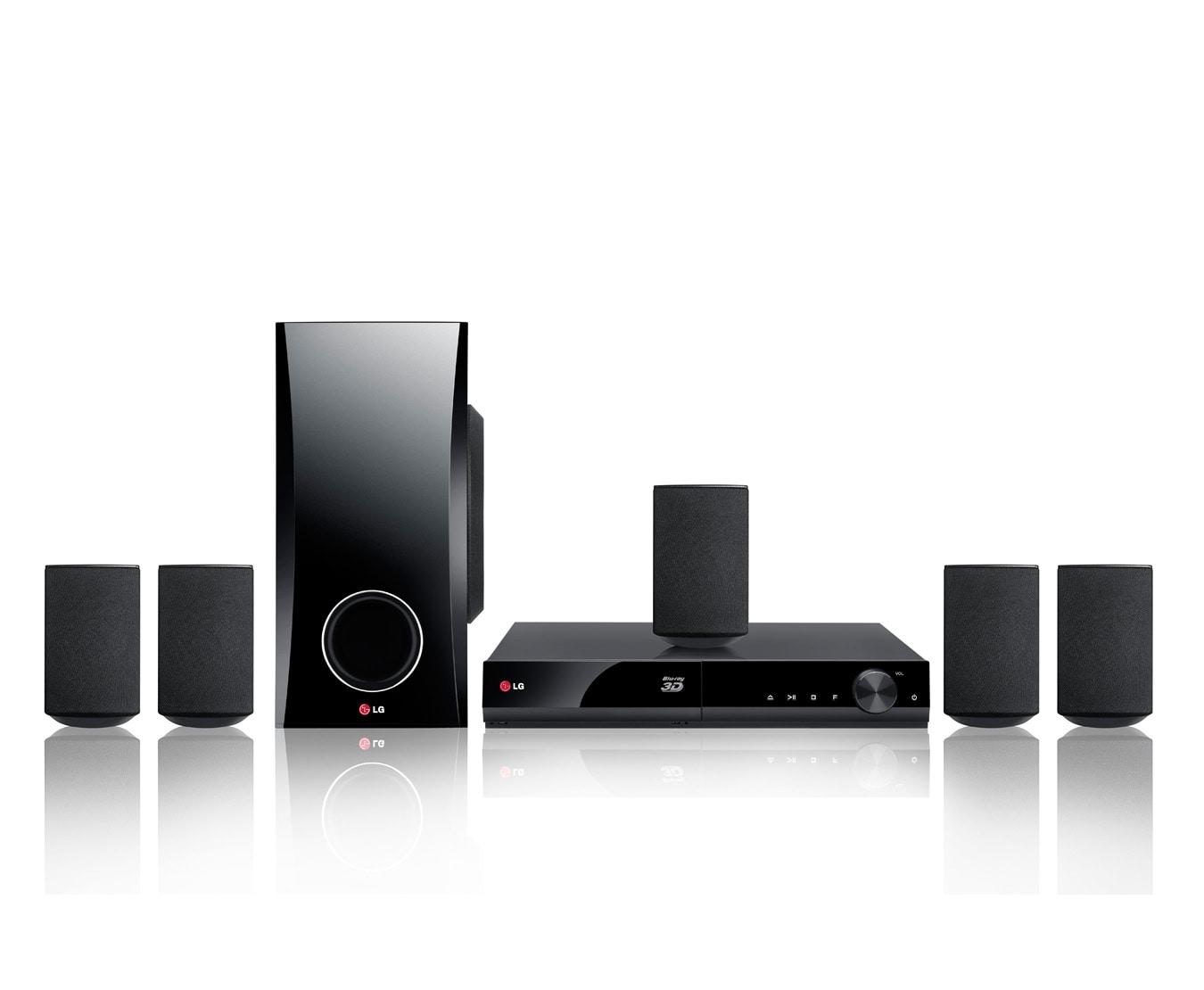 Vista frontal de 330W de Potência em seu Home Theater LG! BH4030S
