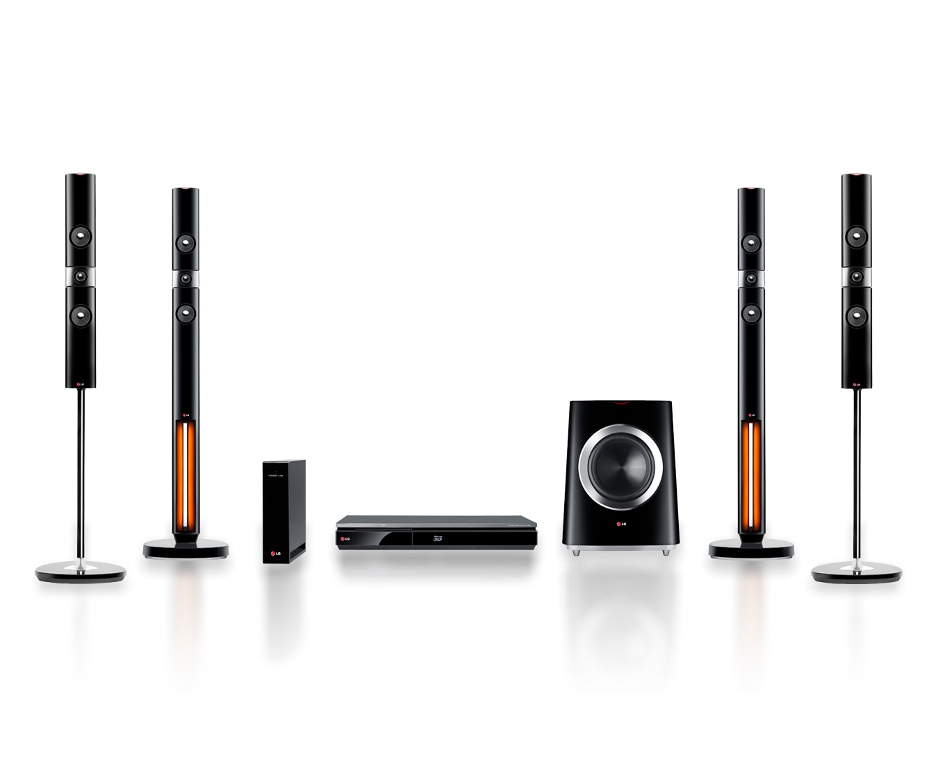 Vista frontal de O máximo da tecnologia sonora sem fios. BH9630TW
