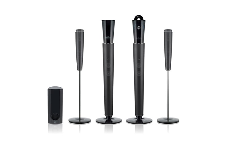 Vista frontal de Home theater Blu-ray com estilo e sofisticação jamais vistos HB994PK