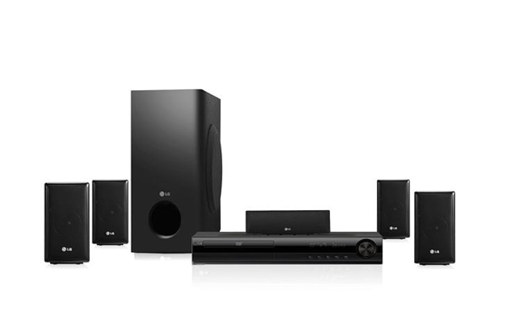 Vista frontal de Home Theater potente com surpreendente tecnologia e qualidade de som e imagem HT805ST