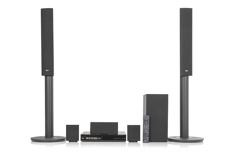 Vista frontal de LG Home Theater Blu-ray LHB645