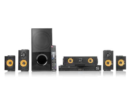 Vista frontal de LG Home Theater Blu-ray LHB725