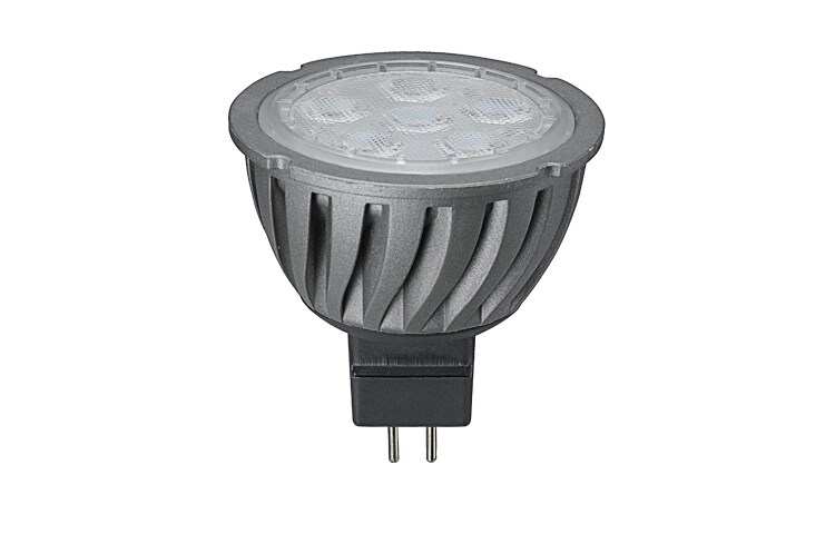 Vista frontal de Fornece uma iluminação ampla e limpa, dando um ar moderno ao ambiente. Substitui uma lâmpada convencional de 35w. M0527U35N51.ACDE000