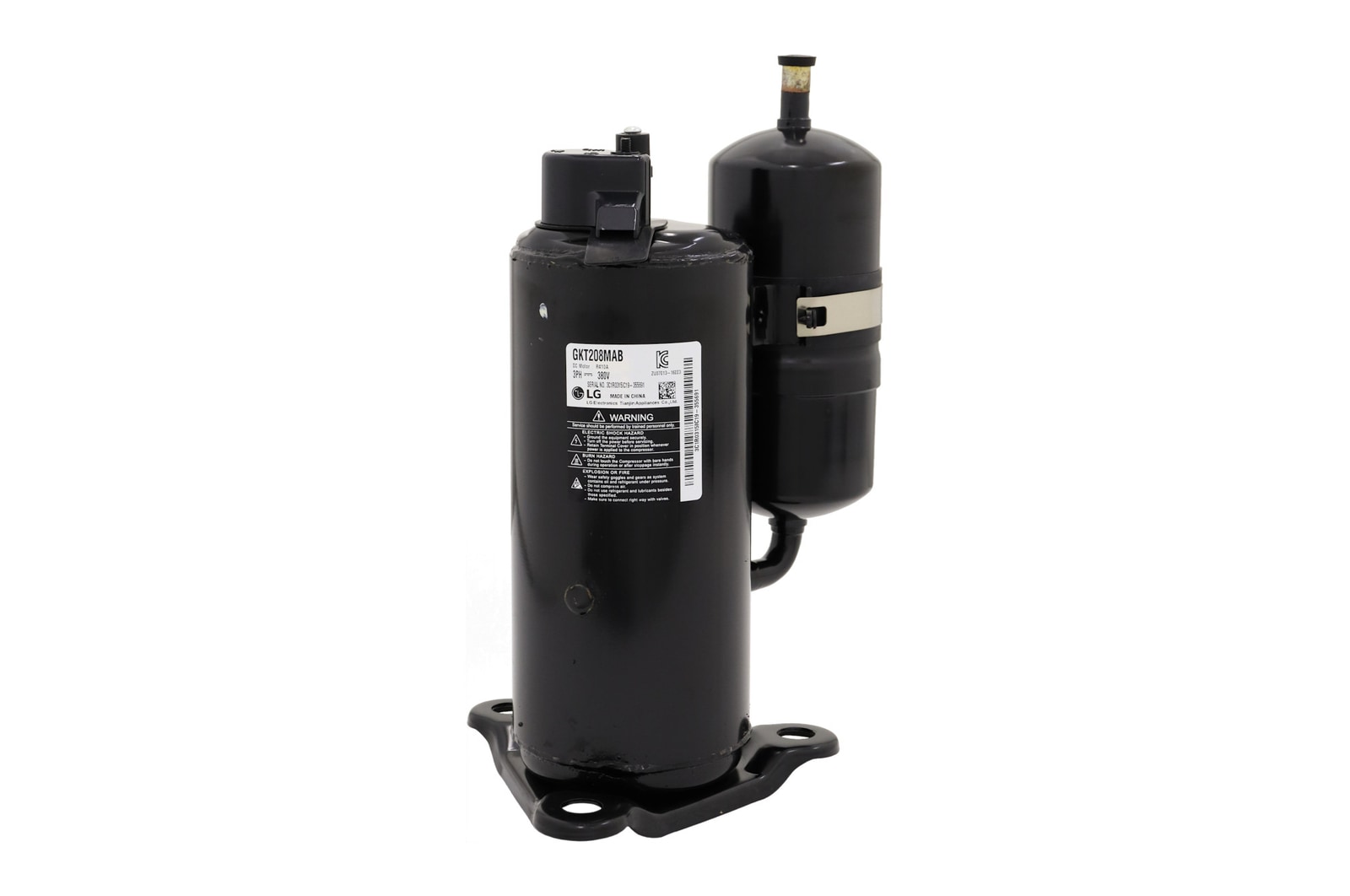 Vista frontal de Compressor GKT208MA Ar Condicionado LG ATUW24GPLP0 - TBZ37534901 TBZ37534901