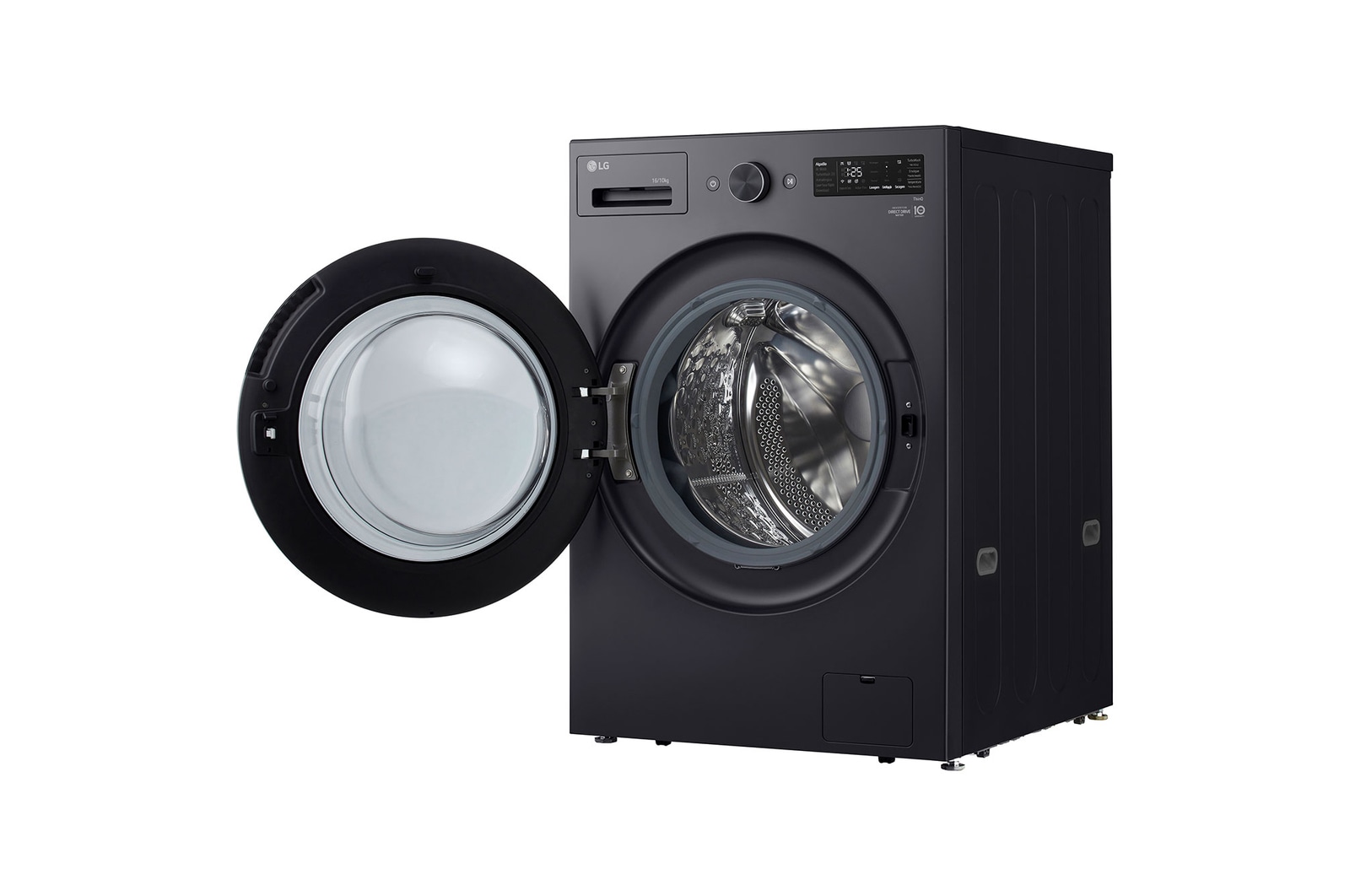 Vista lateral direita com a porta aberta