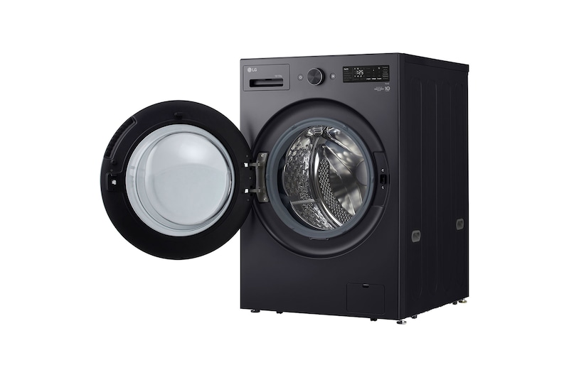 Vista lateral direita com a porta aberta