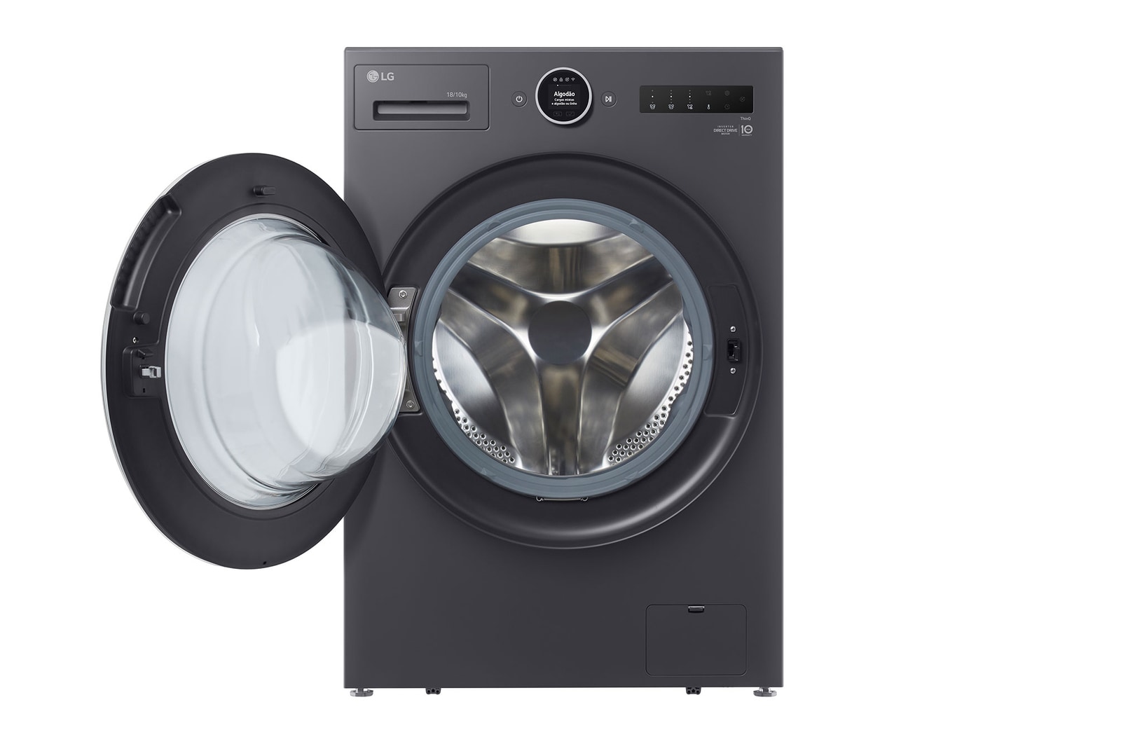 vista frontal aberta