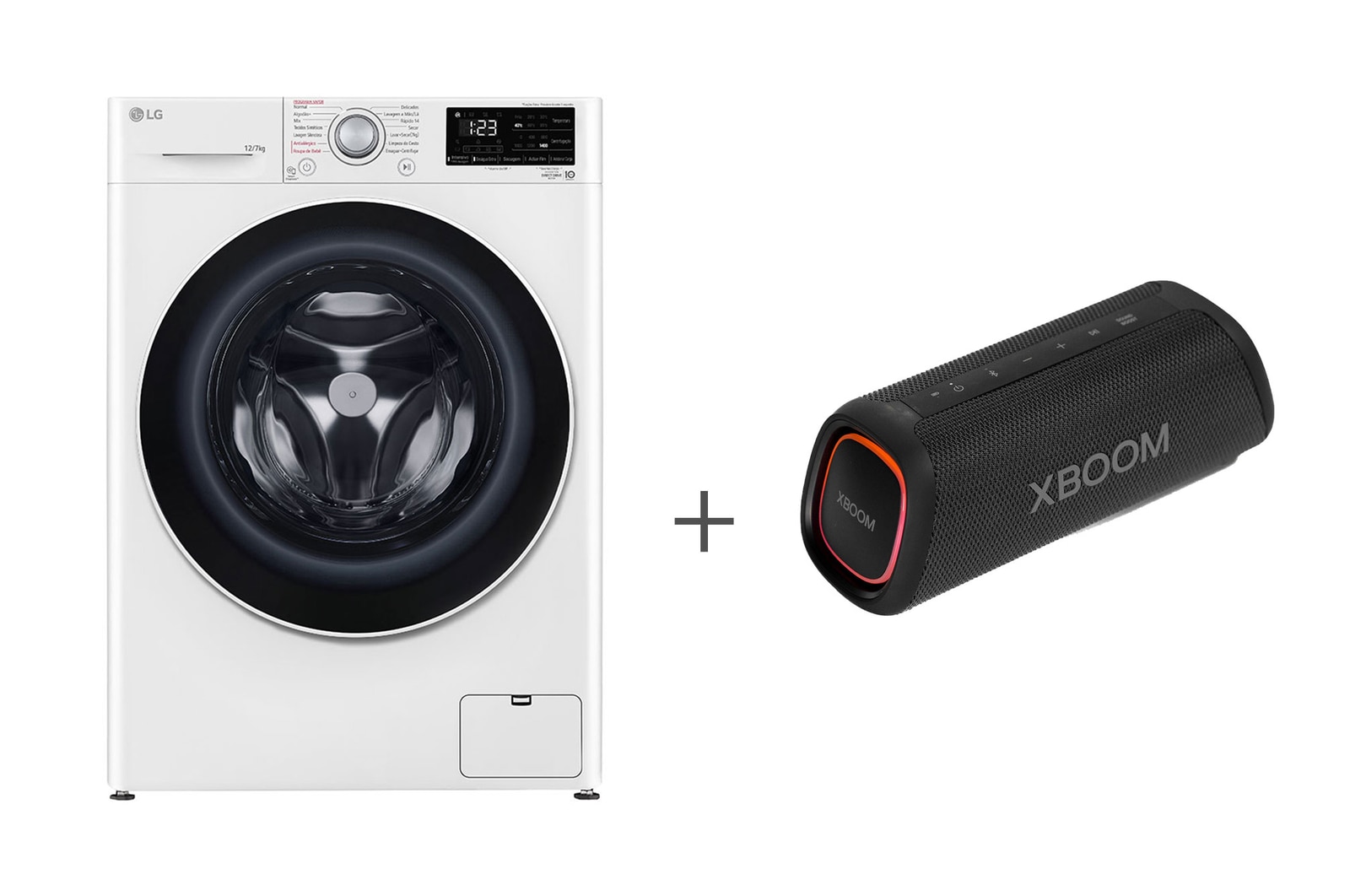 Washing machine + soundbar front view