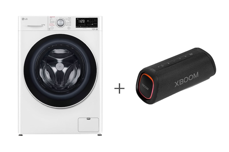 washier and dryer + soundbar front view