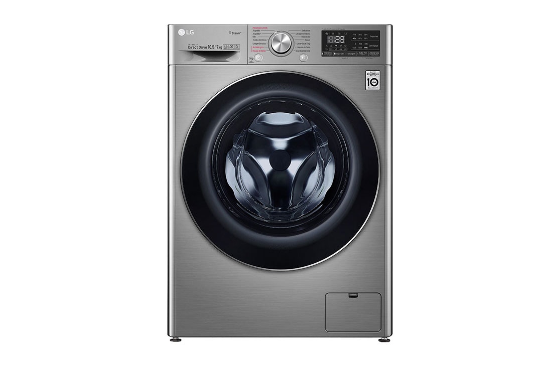 Lava e Seca LG VC4 10,5Kg Aço Escovado 127V - CV5010TS4 | LG BR
