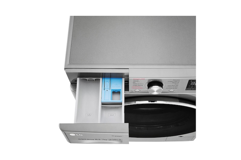 LG Lava e Seca LG VC4 10,5Kg Aço Escovado 220V, CV5010TS4A