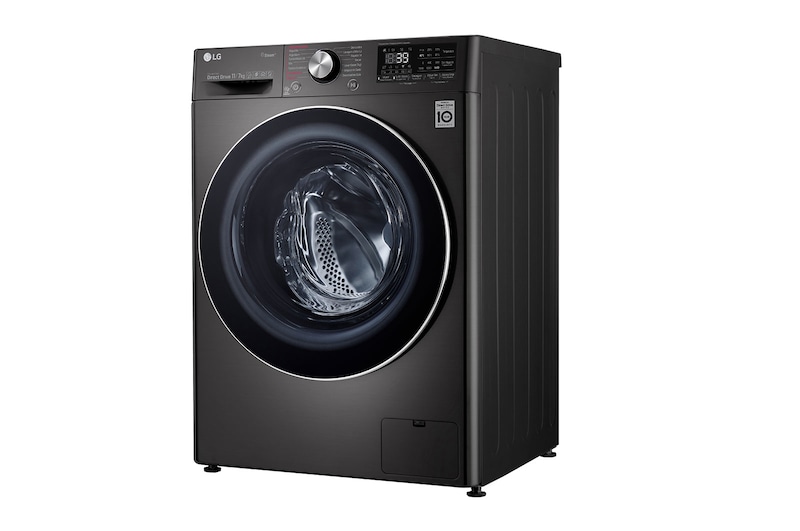 LG Lava e Seca Smart LG VC2 11kg Aço Escovado Preto com Inteligência Artificial AI DD™️, CV9011EC4