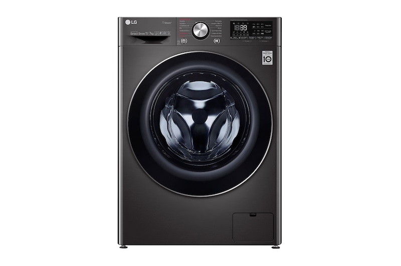 LG Lava e Seca Smart LG VC2 11kg 220V Aço Escovado Preto com Inteligência Artificial AI DD™ CV9011EC4A, CV9011EC4A