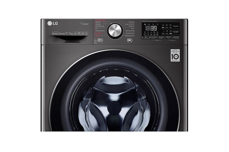 LG Lava e Seca Smart LG VC2 11kg 220V Aço Escovado Preto com Inteligência Artificial AI DD™ CV9011EC4A, CV9011EC4A