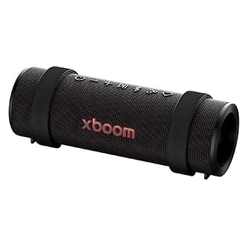 Vista frontal da LG xboom Grab by will.i.am | Caixa de Som Bluetooth Portátil | Som exclusivo xboom com Suprema Portabilidade