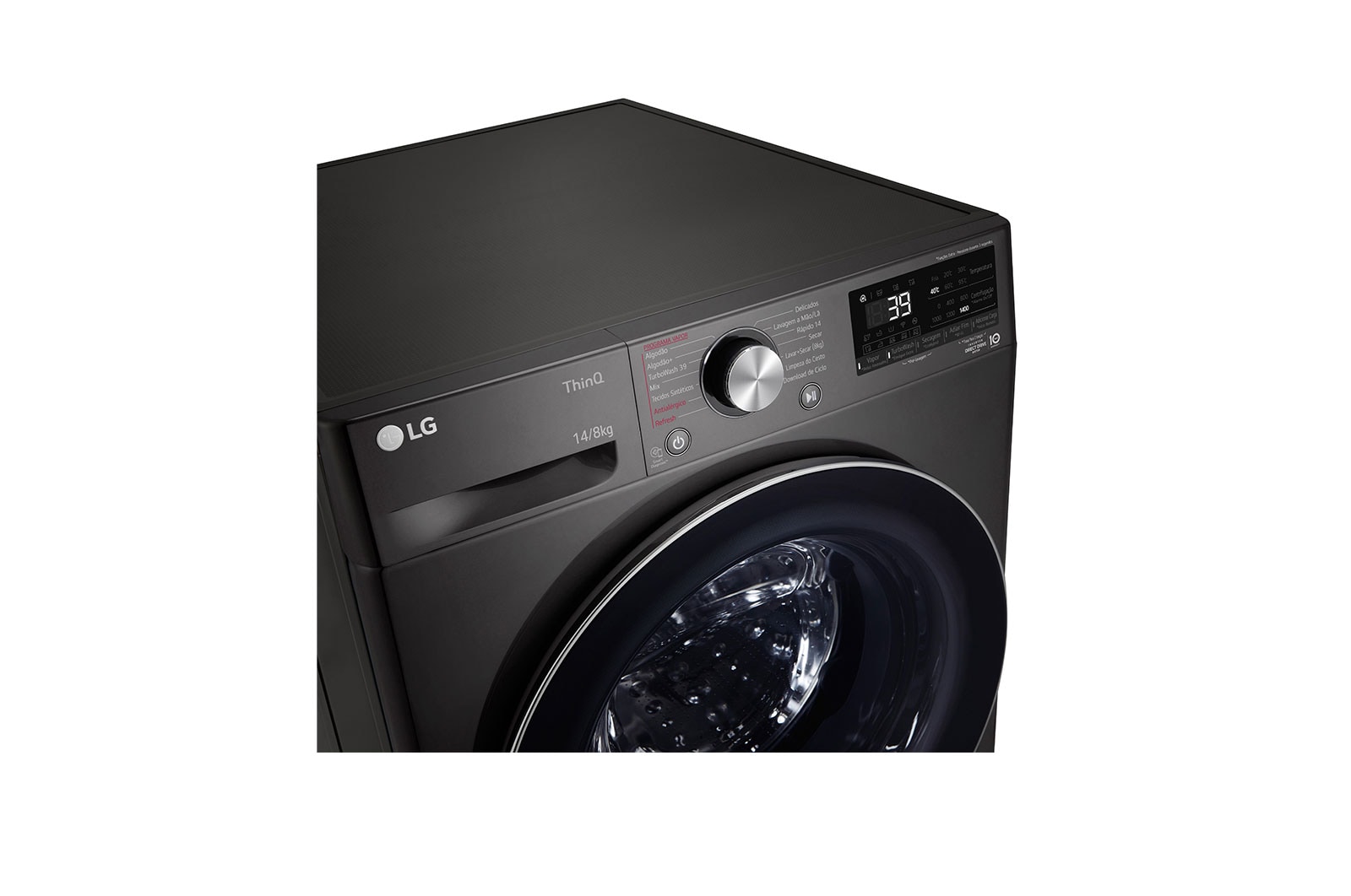 LG Lava e Seca LG Smart VC2 14kg Black Inox com Inteligência Artificial<br>AI DDᵀᴹ (CV9014BC2A), CV9014BC2A