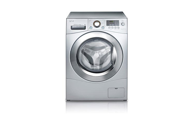 Vista frontal de Lava &amp; Seca Prime da LG capacidade 10 Kg - Cor: Prata. Sistema Front Load, 6 Motion e Sensor Automático de Carga WD-1410RD5(A)