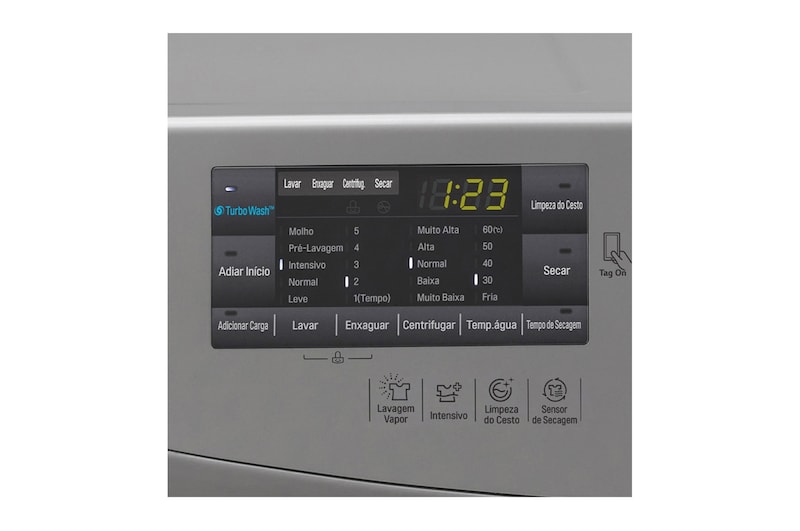 LG Lavadora Lava e Seca 14kg 220V com Steam e SmartThinQ - Aço Escovado, WD1014RD(A)7