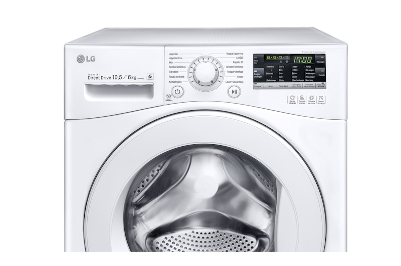 LG Lava & Seca 10,5kg 127V com 6 Motion DD e Painel Touch, WD10WP6
