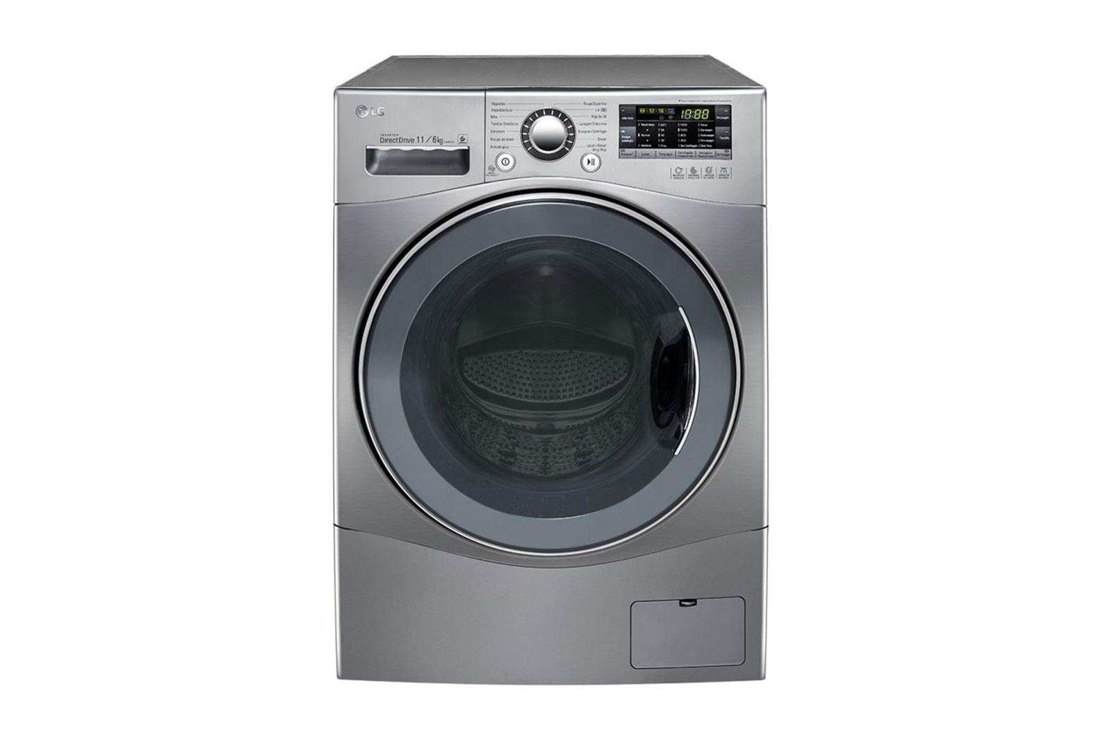 Máquina de Lavar Aço Escovado 11kg Abertura Frontal Prime Touch LG WD11WP6 (A)