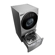 LG Lava e Seca Smart TWINWash 11kg + 2kg com TrueSteam Aço Escovado, WD11VCS6,WD2100VM