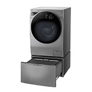 LG Lava e Seca Smart TWINWash 11kg + 2kg com TrueSteam Aço Escovado, WD11VCS6,WD2100VM