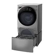 LG Lava e Seca Smart TWINWash 11kg + 2kg com TrueSteam Aço Escovado, WD11VCS6,WD2100VM