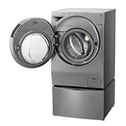 LG Lava e Seca Smart TWINWash 11kg + 2kg com TrueSteam Aço Escovado, WD11VCS6,WD2100VM