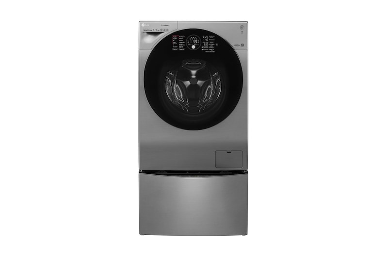 LG Lava e Seca Smart TWINWash 11kg + 2kg com TrueSteam Aço Escovado, WD11VCS6,WD2100VM