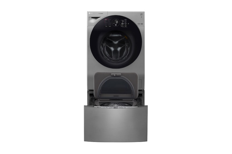 LG Lava e Seca Smart TWINWash 11kg + 2kg com TrueSteam Aço Escovado, WD11VCS6,WD2100VM