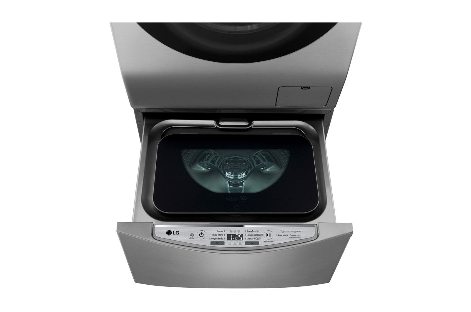 LG Lava e Seca Smart TWINWash 11kg + 2kg com TrueSteam Aço Escovado, WD11VCS6,WD2100VM