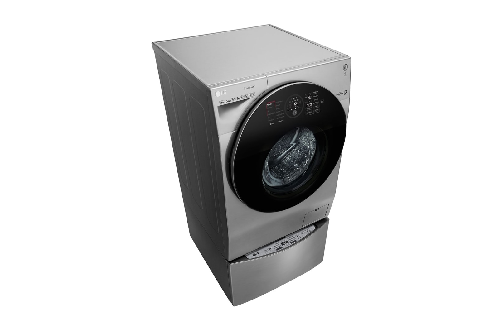 LG Lava e Seca Smart TWINWash 11kg + 2kg com TrueSteam Aço Escovado, WD11VCS6,WD2100VM