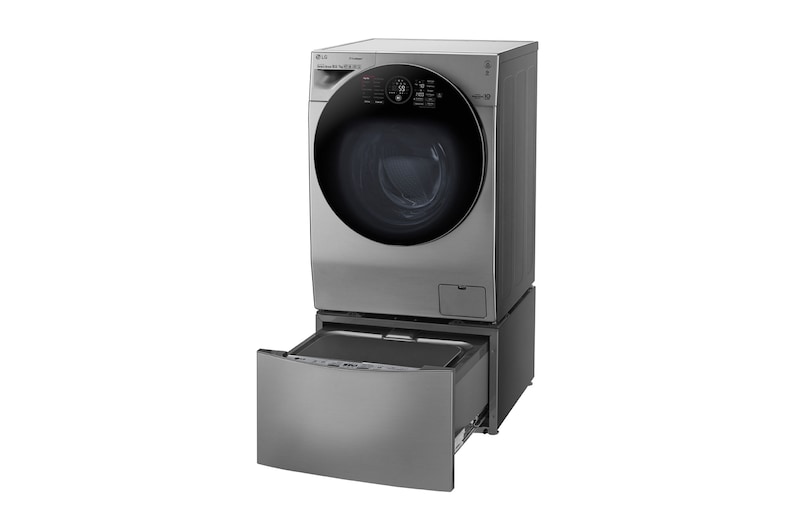 LG Lava e Seca Smart TWINWash 11kg + 2kg com TrueSteam Aço Escovado, WD11VCS6,WD2100VM
