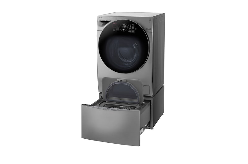 LG Lava e Seca Smart TWINWash 11kg + 2kg com TrueSteam Aço Escovado, WD11VCS6,WD2100VM