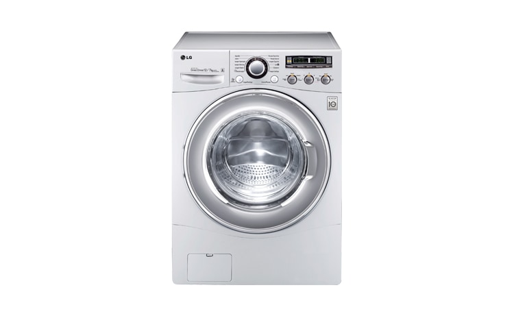 Vista frontal de Lava e Seca LG Branca 12 Kg. Mais tempo pra você! WD1252RW(A)