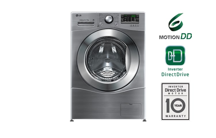 Vista frontal de Lava e Seca LG 10,2kg. Mais tempo para você! WD1412RT(A)7