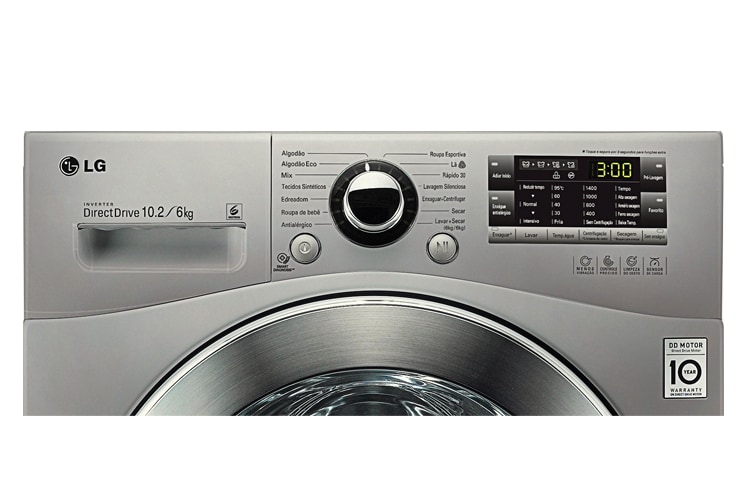 LG Lava e Seca Prata LG. Mais tempo para você!, WD1412RT5(A)