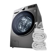 LG Lava e Seca Smart LG 127V 14kg Aço Escovado com Inteligência Artificial AIDD™ WD14EGS62, WD14EGS62