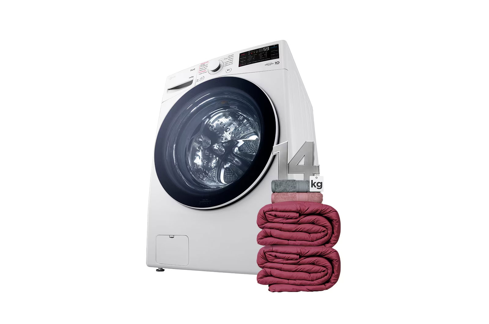LG Combo Lava e Seca Smart LG 127V 14kg Branco + Caixa de Som Portátil LG XBOOM Go XG5, WD14W.XG5S