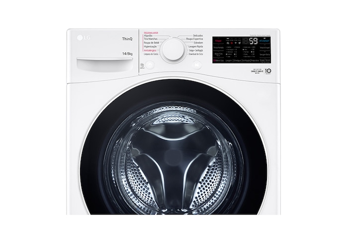 LG Lava e Seca Smart LG 14kg Branco com Inteligência Artificial AIDD™ - WD14WGSP6 - 220V, WD14WGSP6A