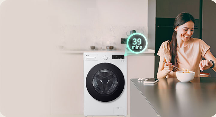 Suas roupas limpas em apenas 39 minutos