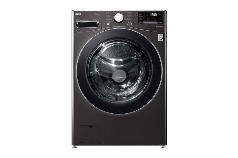 LG Lava e Seca Smart LG 17kg Aço Escovado Preto com Conectividade Wi-Fi ThinQ - WD17BV2S6BA  - 220v, WD17BV2S6BA