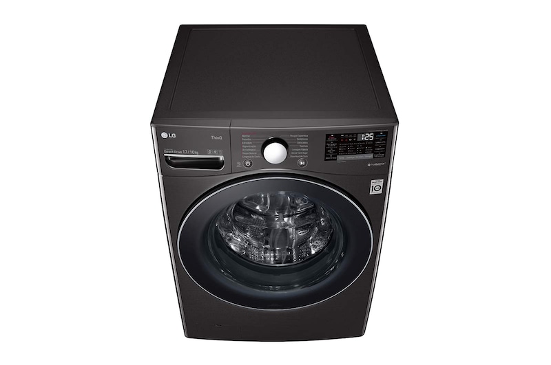 LG Lava e Seca Smart LG 17kg Aço Escovado Preto com Conectividade Wi-Fi ThinQ - WD17BV2S6BA  - 220v, WD17BV2S6BA