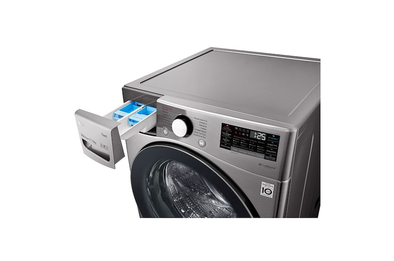 LG Lava e Seca Smart LG 17kg Aço Escovado com Conectividade Wi-Fi ThinQ - WD17SV2S6B - 127v, WD17SV2S6B